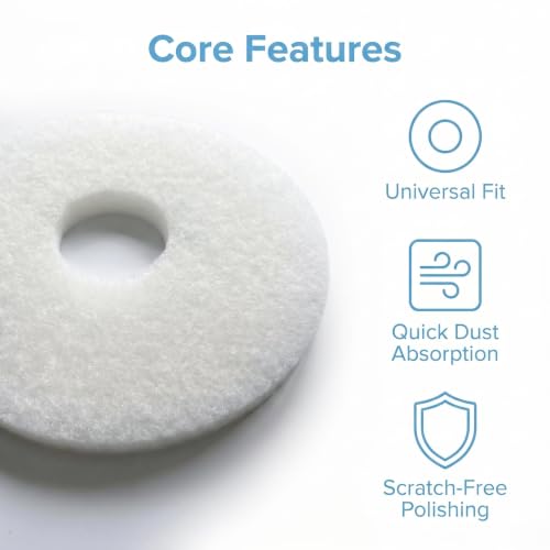 12 Inch Universal Floor Polishing Cleaning Pads, 3 Colors White Red Green, Fit Standard Floor Machines, Scratch-Free Buffing Pads for Hard Surface Dust Removal & Maintenance