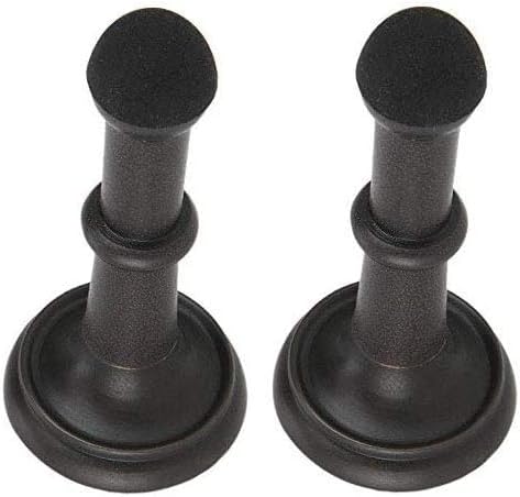 Set of 2 Brass Wall Mounted Door Stopper – Heavy Duty Solid Brass & Rubber Tip, Decorative Bronze Finish, Durable Wall-Mount Design.