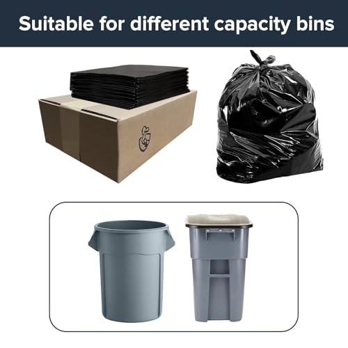 45-50 Gallon 3 Mil Heavy Duty Contractor Trash Bags on Roll, Extra Thick Construction Garbage Bags, Easy Tear-Off, Leak & Puncture Resistant,for Renovation, Demolition & Yard Waste, 40 Count