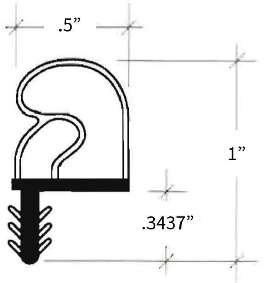 81" High Reach Compression Weatherstrip Set (3-Piece Kit) - Thermoplastic Rubber (TPE), Weather Stripping for Wood or Fiberglass Doors. Fits Door jambs with Standard 1/8" kerf or Slot (Bronze) - color: Bronze