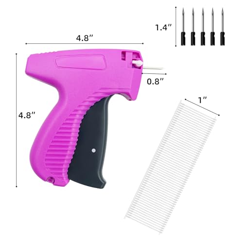 1606pcs Price Tagging Gun for Clothing, Retail Tag Attacher Gun for Clothes - color: Purple