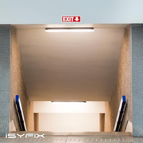 iSYFIX Exit Signs, 12x4 Inch, 2 Pack, Directional Down Arrow - color: Plastic Down, size: 2 Pk 12x4
