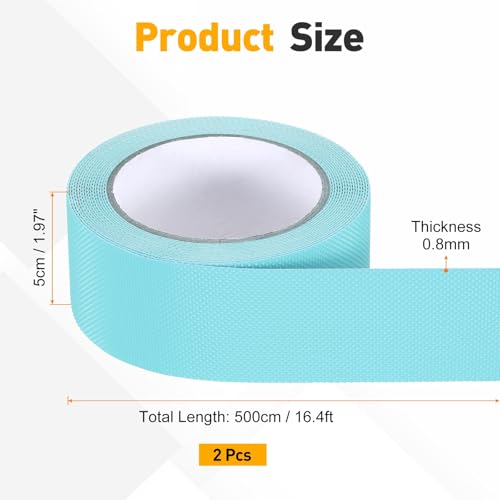 uxcell 2Pcs Rubber Grip Tape,2" x16ft Non-Slip Tape w Grip Tapes,Light Blue - color: Light Blue, size: 2 in x 16 ft