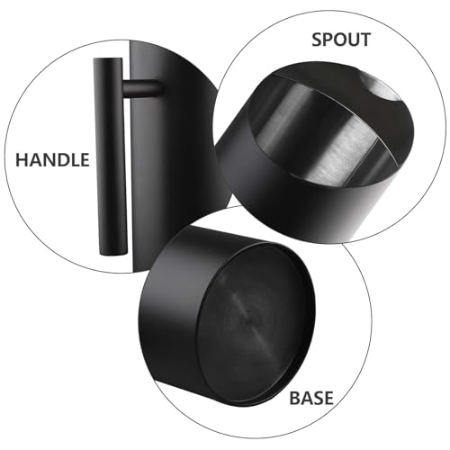 Stainless Steel Water Pitcher Black Metal Pitcher with Ice Guard Cold Drinking Carafe Jug for Juice, Beer, Milk, Ice Tea or Other Beverage by MUGLIO (53oz) - color: Black, size: 53 Ounces