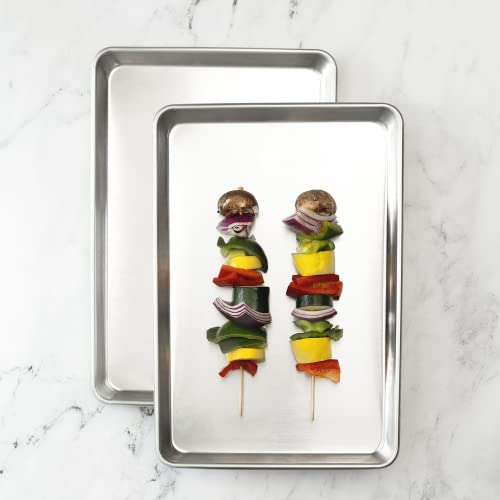 KITCHENATICS Jelly Roll Baking Pan Aluminum Nonstick Warp Free Set of 2 - size: 10.6" x 15.6" Jelly Roll Pans - 2 PCS