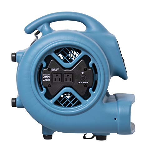 XPOWER P-600A Pro 1/3HP 2600 CFM Centrifugal Air Mover, Carpet Dryer, Floor Fan, Blower, for Water Damage Restoration, Janitorial, Plumbing, Home Use
