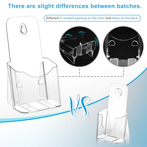xydstay Acrylic Brochure Holder 4 Inche , Clear Flyer Sign Holder, 2 Pack - size: 4x7