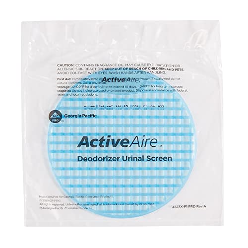 ActiveAire Deodorizer Urinal Screen by GP PRO (Georgia-Pacific), Coastal Breeze, 48270, 12 Screens Per Case - style: Coastal Breeze - 12 Screens