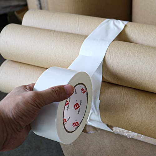 2 Pack Duct Tape Heavy Duty,9 Mil Thickness,2 Inches x 30 Yards,Strong Industrial Strength,Flexible,No Residue,Waterproof and Tear by Hand,Multi-Use for Indoor & Outdoor Repairs(White) - color: White