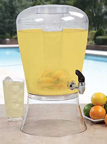CreativeWare 3 Gallon Beverage Dispenser With Ice Cylinder And Fruit Infuser - size: 3 Gallon