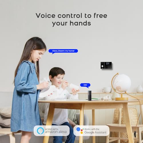 Home Security Systems for House,16Piece Instant App Alerts Alarm System - color: Black & Blue