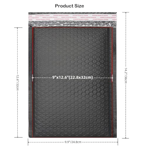10 Pack Waterproof Padded Envelopes, 9 x 12"Bubble Mailers , Insulated Protected Poly Mailing Envelopes Bubble Padded Self-Seal Shipping Bags for Small Business Mailing Makeup Gifts (Black, 9*12 Inch) - color: Black, size: 9*12 Inch