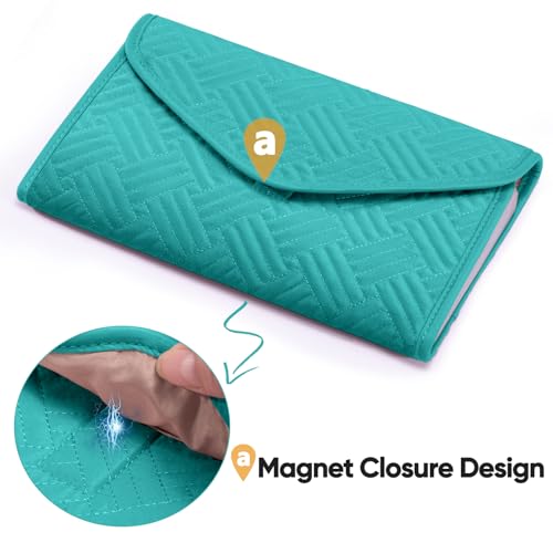 Money Organizer for Cash,10x6 Receipt Organizer for Business w/12 Pockets - color: Teal, size: 10 x 6"