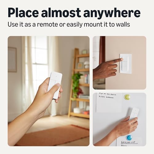 Amazon Basics Smart Dimmer Switch and Remote for Music and Routines, Compatible with Alexa Only, Compatible Echo Devices Required, Easy Setup, No Wiring Required, Handheld (Pack of 2) - size: Small (Pack of 2)