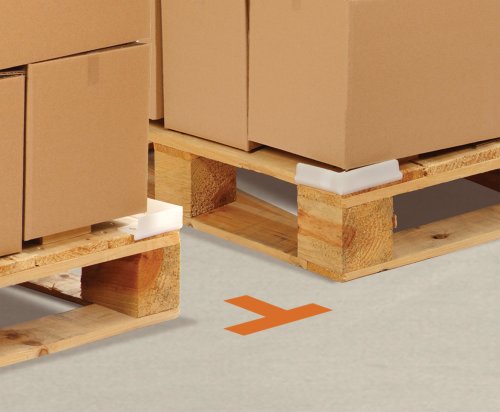 Mighty Line OT Floor Marker Tape T Shape 6-Inch by 6-Inch by 2-Inch, Orange, Pack of 100 - color: Orange