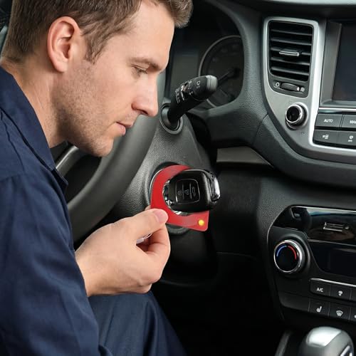 VILLCASE 2pcs Car Key ECU Test Coil, Car Induction Card, Automotive Key Lock Chip Antenna Tester, Automatic Ignition Coil Tester for Checking The Lock Ring
