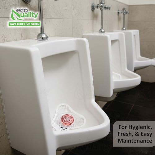 Heavy Duty Urinal Screen and Deodorizer with Non-para Block - Universal Fit - Urinal Scent Cakes with Cherry Fragrance - Great for Hotels, Restaurants, Schools, Offices and Janitorial Supplies (2)