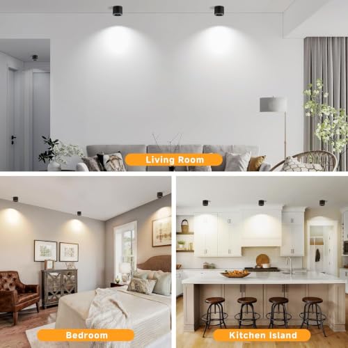 5CCT LED Ceiling Spotlight CRI 97+ Modern Cylinder Light Ceiling Mount - color: White, size: 1 Pack – Adjustable 2700K–6000K