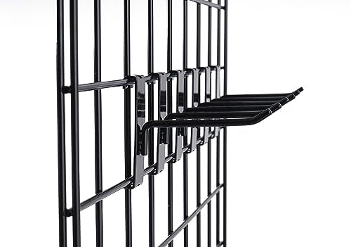Gridwall Hooks 6 Inch,50PC Display Hooks for Grid Wall Heavy Duty Gridwall Hook for Grid Wall Panel Gridwall Peg Hook Black - size: 6''