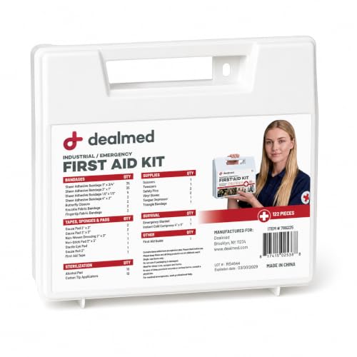 Dealmed First Aid Kit - Industrial Emergency, Portable Case - 122-Piece - size: 1-Kit