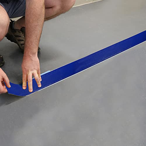 SmartSign Blue 2 inch x 100 feet Floor Marking Tape, 32 mil Vinyl Floor Tape, Superior Mark Industrial Use Safety Tape with Beveled Edges, Strong Adhesive, for Gym/Warehouse/Courts - color: Blue, size: 2" x 100'