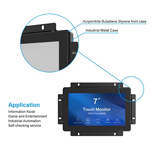 GreenTouch 7 Inch Open Frame 1024x600 HDMI PCAP Touch Monitors for Consumer, Retail POS, and Hospitality Markets - size: 7 in