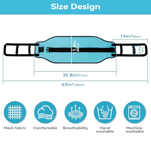 Transfer Sling,Transfer Belt for Elderly & disabled,Gait Belts for Seniors,Heavy Duty Patient Safety Belt,Mobility Standing&Lifting Aid for Disabled,Injured,Elderly,Safely Move from Bed and Wheelchair - color: Blue-d