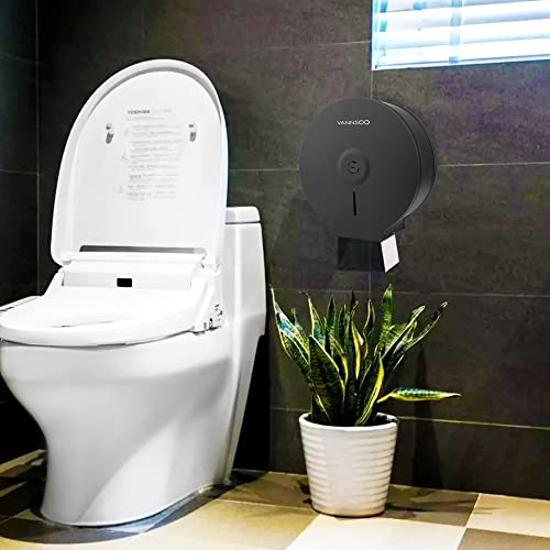 Commercial Jumbo Toilet Paper Dispenser, Wall Mount Stainless Steel - color: Black