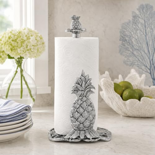 Arthur Court Pineapple Paper Towel Holder Decorative Aluminum Metal 14.5 Inch for Kitchen Countertop - size: Pineapple