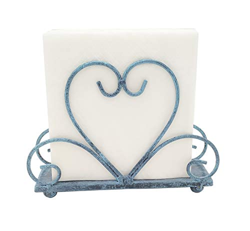Metal Table Napkin Holder Freestanding Tissue Dispenser (Turquoise) - color: Turquoise
