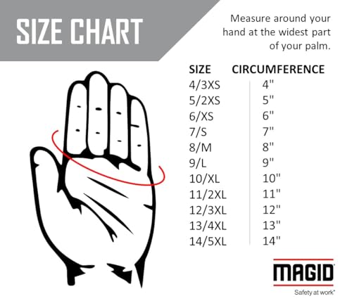 MAGID H550LEA Cut Master H550LEA HPPE Split Leather Palm Gloves - Cut Level A7 - size: 12/XXXL