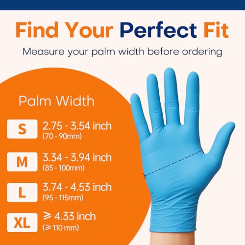 Supmedic Medical Soft Max Nitrile Exam Gloves Powder-Free Disposable 100 Ct - color: Blue (Large)