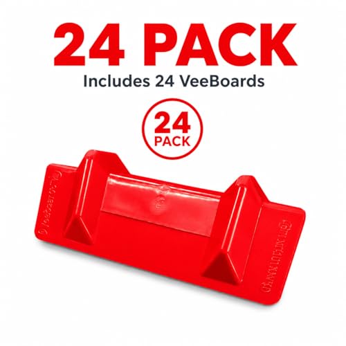 Edge Protectors Flatbed – Corner Protectors for Cargo Loads with Ratchet Strap Channel, Heavy Duty Plastic V Boards, Cargo Load Guard Made in USA (24 Pack, Red, 4" x 11" x 4") - color: Red, size: 4" x 11" x 4"