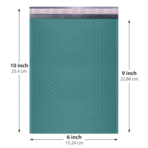 Green Bubble Mailers 6x10 Poly Padded Envelopes #0, 250 Pack Bulk - color: Green, size: 6"x10" / 250 Pack