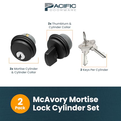 Cylinder Locks Thumb Turn - Bronze, 2 Pack - color: Duronotic Bronze, size: 2 Pack, style: Keyed & Thumbturn