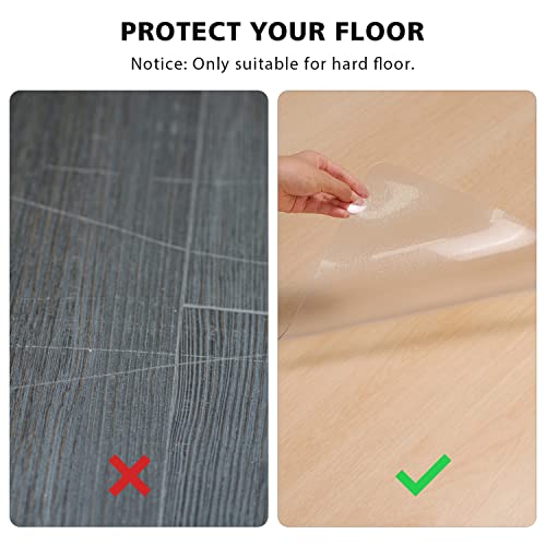 Clear Floor Mat for Home, 8'×12' Large Non-Slip Plastic Rug for Spills - color: Clear, size: 8' x 12' (Rectangular)