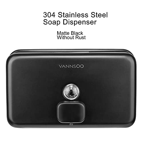 Wall Mounted Commercial Soap Dispenser Bathroom, Horizontal Black - color: Horizontal Black