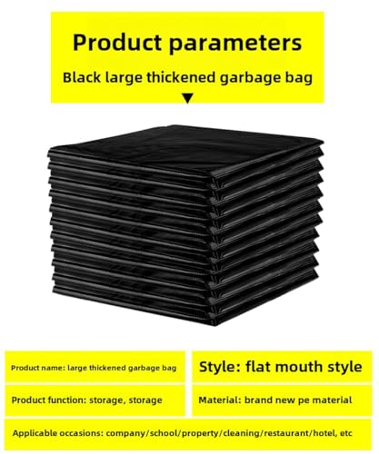 35-38 gallon 35.4 inches wide x 39.37 inches high Large garbage bag, thick and oversized, hotel, oversized plastic bag, disposable commercial and household use (60 pieces).