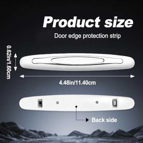 4Pcs Car Door Edge Guards, Anti‑Scratch Self‑Adhesive Protective Trim Strips, Universal Exterior Auto Accessories Compatible with Cars, Trucks, SUVs-White - color: White