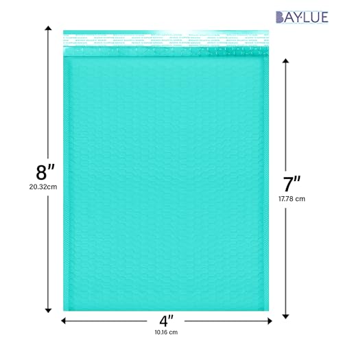 Small Teal Bubble Mailers 4x8, Poly Padded Envelopes #000, 500 Pack - color: Teal, size: 4"x8" / 500 Pack
