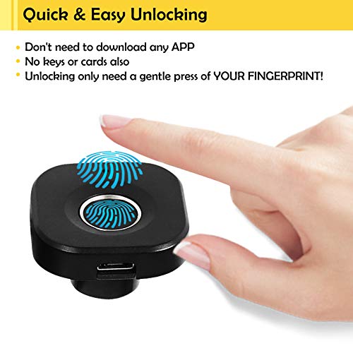 SUMNEW Fingerprint Cabinet Lock, Smart Biometric, Fit for Keyless Hidden File Drawer Wardrobe, Child Safety Electric Fingerprint Lock, DIY Wooden Furniture Privacy for Home Office