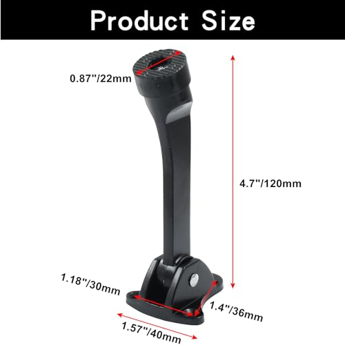 Luomorgo Kickdown Door Stopper, 4 Inch, 2 Pack Door Stops Holder - color: Black, size: 2 Pieces
