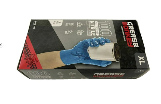 Grease Monkey Nitrile All Purpose Disposable Gloves, XL Size, Blue, 100 Count