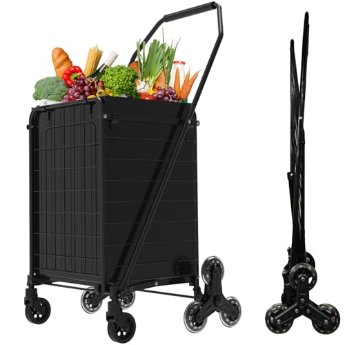 JIALIJIU Folding Stair Climber Cart with Waterproof Bag