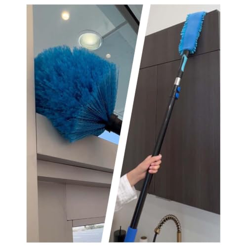 30ft Painted Wall Mop, 24ft Extension Pole, 3-in-1 Cleaning Kit - size: 24ft
