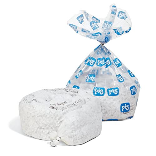 PIG Oil Boom - Oil-Only Absorbent Boom - 2 Pack - 8" x 10' Boom - Absorbs up to 12 gallons per Boom - BOM400 - size: 8" x 10'