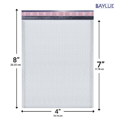 Small Bubble Mailers 4x8, Poly Padded Envelopes #000, 500 Pack Bulk - color: White, size: 4"x8" / 500 Pack