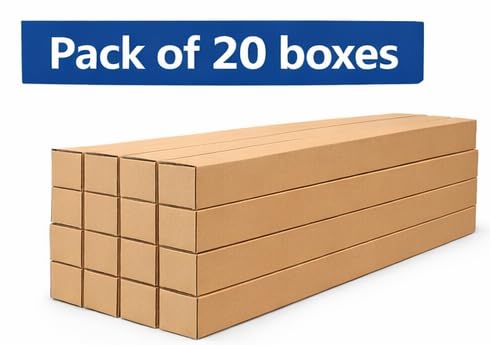 4" x 4" x 36" Corrugated Shipping Boxes–Kraft Rigid Cardboard Boxes for Long Items | Packing Boxes for Posters, Tubes, & Parts (Multiple Pack Sizes) (4 x 4 x 36" (Pack of 20)) - size: 4 x 4 x 36" (Pack of 20)