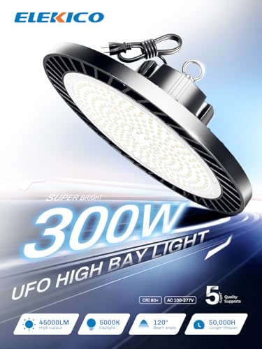 Super Bright 45000LM 300W High Bay Led Shop Lights For Garage Barn Shop - size: 300W-2Pack-High-Bay-Light