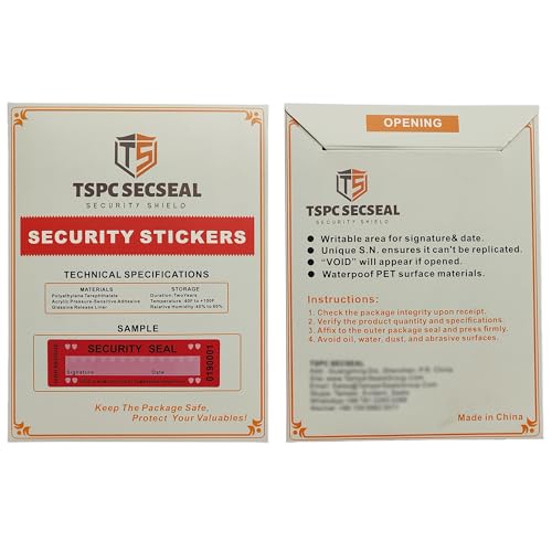 100pcs Tamper Proof Stickers Seals Labels (Matte Red, 1" X 3.54") - color: Matte Red 1, size: 1" X 3.54"